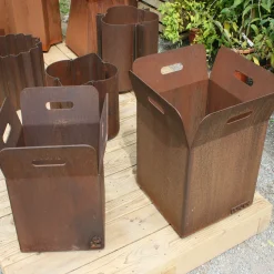 Marco Gaviraghi Calloni 11.2 Portavaso in acciaio corten><noscript><img width=