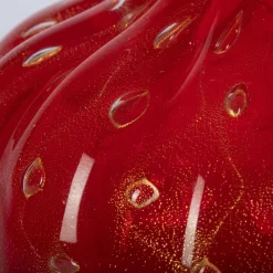 Officine di Murano 1295 1950 Set di 3 vasi rosso rubino con bolle d'oro> Vasi Da Fiori