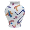 Grand Tour by Vito Nesta Alchimie vaso anfora in porcellana con decoro astratto h32cm> Anfore