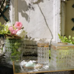 Griffe Montenapoleone by Vetrerie di Empoli Alloro Dettagli oro Foglia Copri fazzoletti di vetro><noscript><img width=