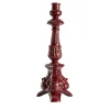 Fratelli Bevilacqua Alto Candelabro Barocco in Ceramica Bordeaux> Candelieri E Portacandele