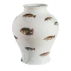 Grand Tour by Vito Nesta Amami Amphora Vaso in porcellana con pesci tropicali H32Cm> Anfore
