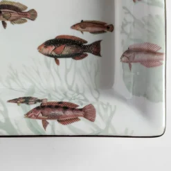 Grand Tour by Vito Nesta Amami Set di posacenere e videopoche in porcellana con pesci tropicali><noscript><img width=