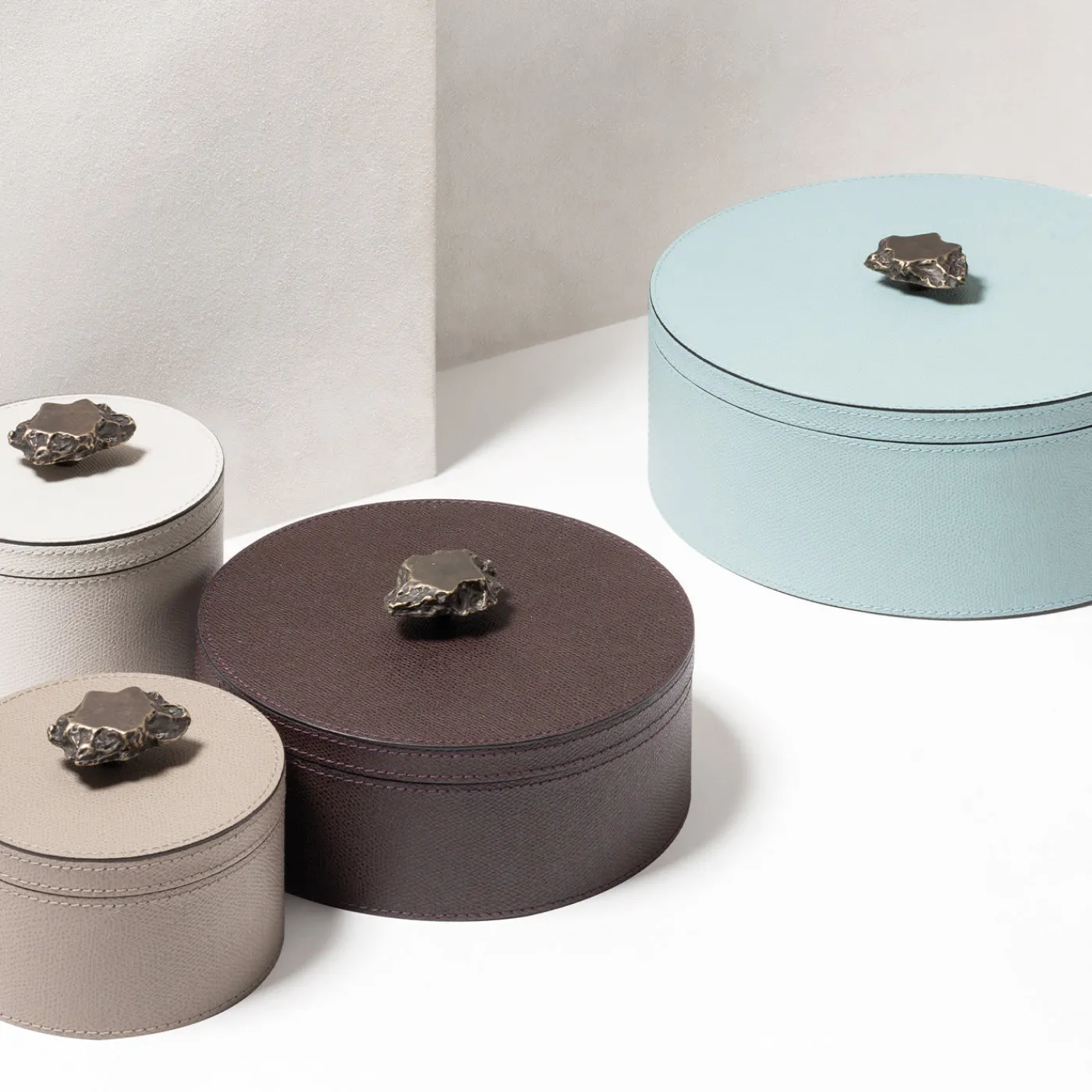 Giobagnara Ambretta Avorio Piccolo Scatola Rotonda> Scatole