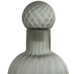 Morica Design Ampolla in vetro acidato color grigio effetto balloton> Bottiglie Decorative