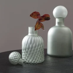 Morica Design Ampolla in vetro acidato color grigio effetto balloton><noscript><img width=