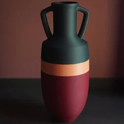 Pop Pot Anfora Ottaviano XL Burgundu rosa e verde> Anfore