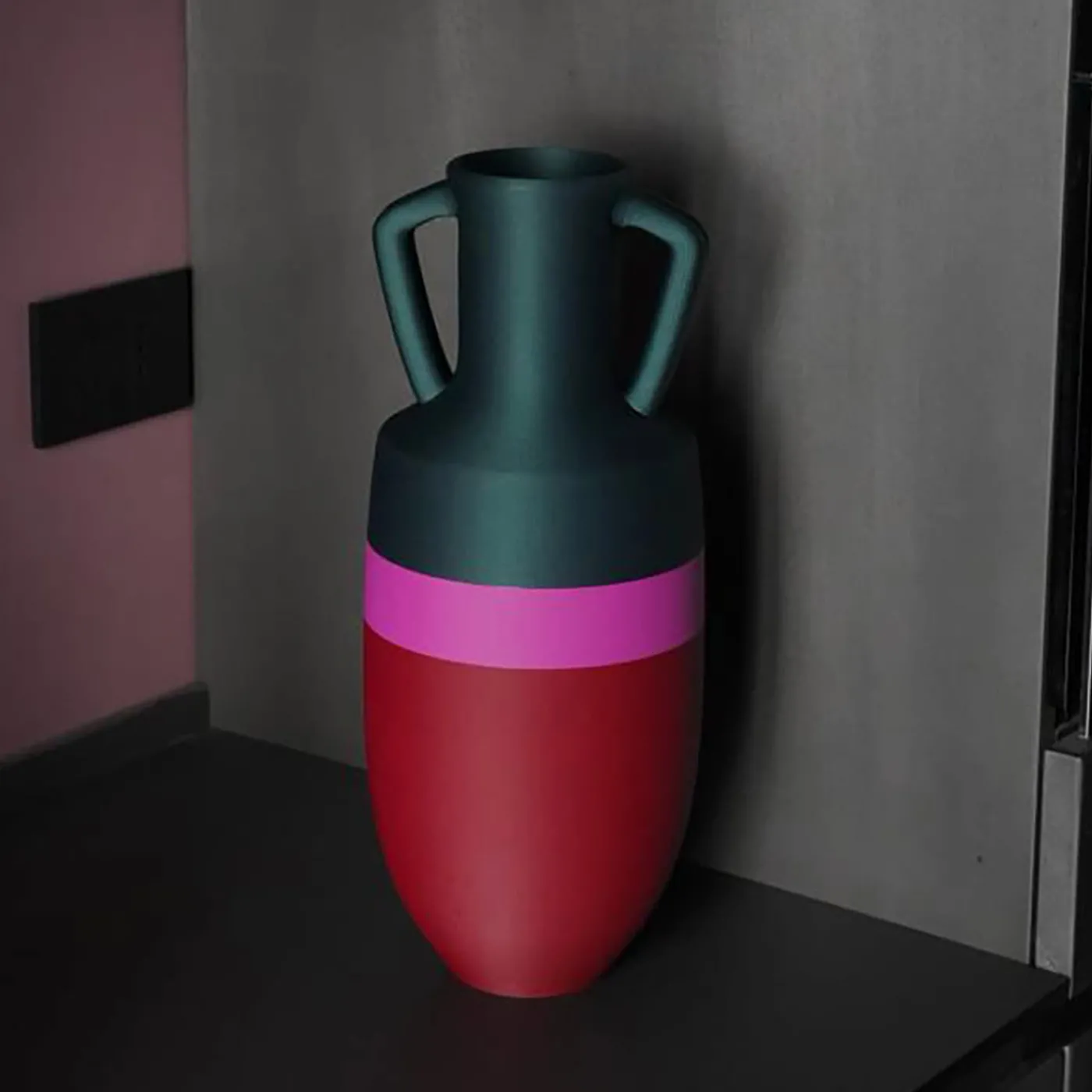 Pop Pot Anfora Ottaviano XL rossa fucsia e verde> Anfore
