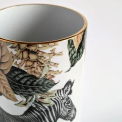 Grand Tour by Vito Nesta Animalia Vaso cilindrico in porcellana con zebra><noscript><img width=