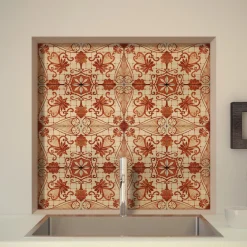 Studio Le Nid Arancio Maimonide Set di 4 piastrelle #1> Piastrelle E Pavimenti