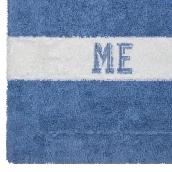 Verderoccia Asciugamano da bagno Pompidou in stile geometrico bianco e blu Assisi> Biancheria Da Bagno