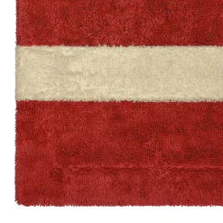 Verderoccia Asciugamano da bagno Pompidou in stile geometrico beige e corallo> Biancheria Da Bagno