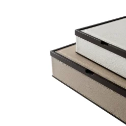 Pinetti Astrea Scatola quadrata in pelle> Scatole