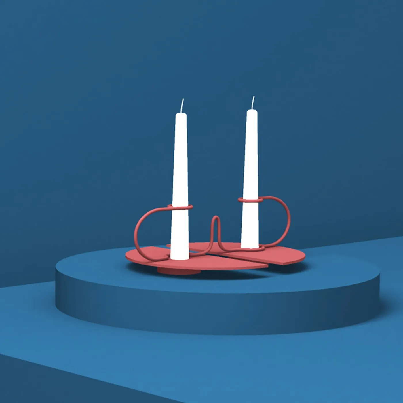 Nunzia Ponsillo Attratti portacandele rosso rubino> Candelieri E Portacandele