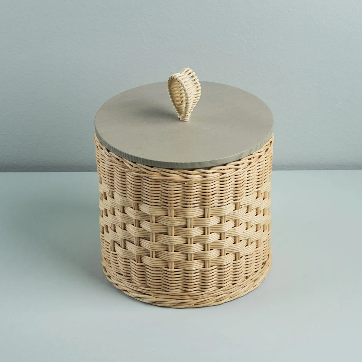 Mila Maurizi Barattolo Basso Perla in Midollo con Coperchio in Legno> Ceste