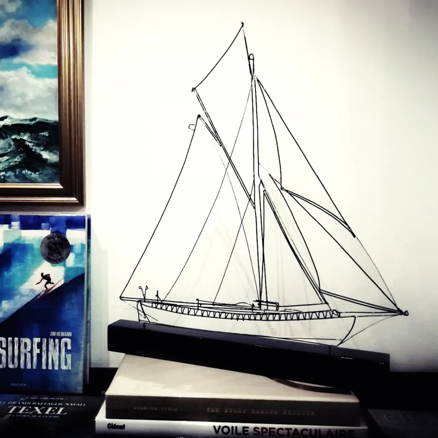 Profilo Barca a vela Saint Tropez in metallo> Statuine