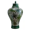Ceramiche Ceccarelli Bonnie Palme Verde Potiche> Vasi Con Coperchio