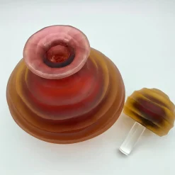 Ars Murano Bottiglia bassa in ambra di Achille D'Este e Renzo Vianello> Vasi Con Coperchio