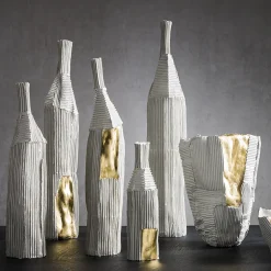 Paola Paronetto Bottiglia Decorativa Cartoccio bianca> Bottiglie Decorative