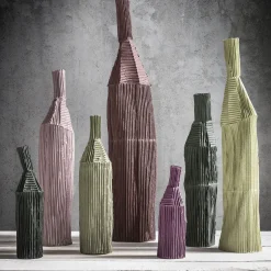 Paola Paronetto Bottiglia Decorativa Cartoccio A4/verde cenere> Bottiglie Decorative