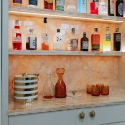 Studio Bojola Bottiglia Decorativa Grecale in Cristallo Ambra><noscript><img width=