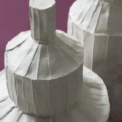 Paola Paronetto Bottiglia Fide Corteccia in Ceramica Bianca> Bottiglie Decorative