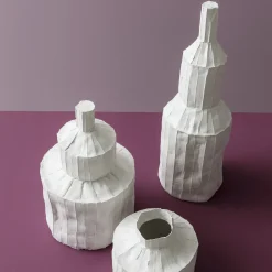 Paola Paronetto Bottiglia Fide Corteccia in Ceramica Bianca><noscript><img width=