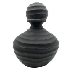 Ars Murano Bottiglia nera bassa di Achille D'Este e Renzo Vianello> Vasi Con Coperchio