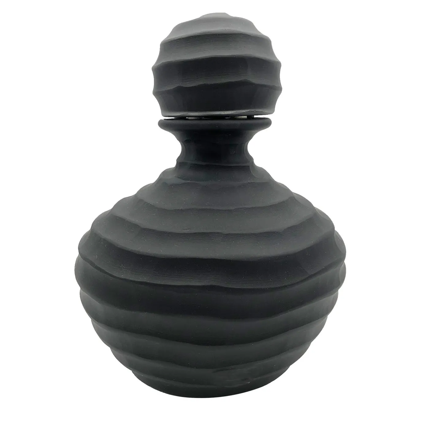 Ars Murano Bottiglia nera bassa di Achille D'Este e Renzo Vianello> Vasi Con Coperchio