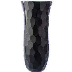 Officine di Murano 1295 Bottiglia Stmat nera e rubino> Vasi Con Coperchio