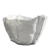 Paola Paronetto Bowl Cartoccio in ceramica bianca con inserto grigio> Centrotavola