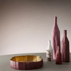 Paola Paronetto Bowl Ninfea Low Corteccia C9/Bordeaux e oro><noscript><img width=