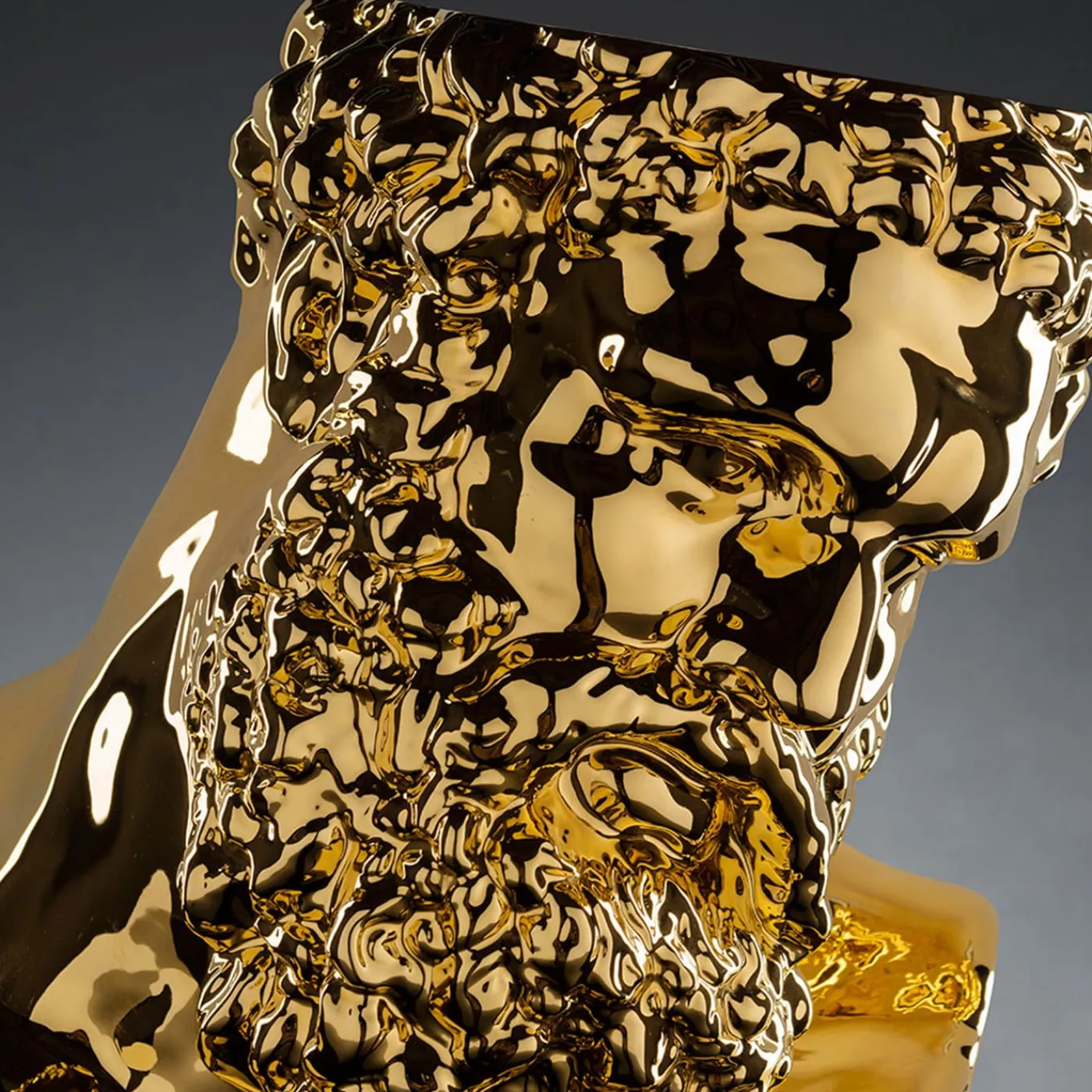 VGnewtrend Busto di Ercole in oro 24K> Sculture Decorative
