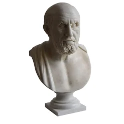 Todini Sculture Busto di Ippocrate bianco di Carrara> Sculture Decorative