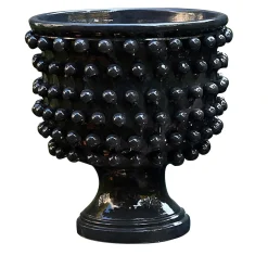 Ceramiche Ceccarelli Cachepot con texture grigio-blu> Cachepot E Portavasi