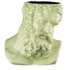 VGnewtrend Cachepot decorativo verde a forma di busto di Ercole Craquele> Cachepot E Portavasi