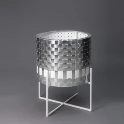 Splot Design Cachepot in metallo argentato Galatea><noscript><img width=