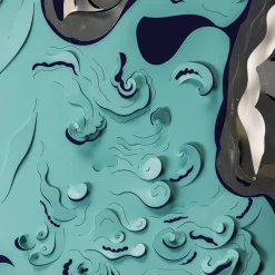 altreforme Caelum Contingo Blu Di Prussia Scultura da parete di Matteo Cibic><noscript><img width=