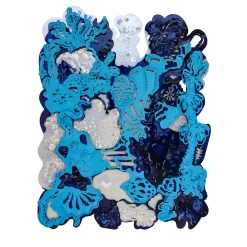 altreforme Caelum Stellans Blu Di Prussia Scultura da parete di Matteo Cibic> Sculture Da Parete