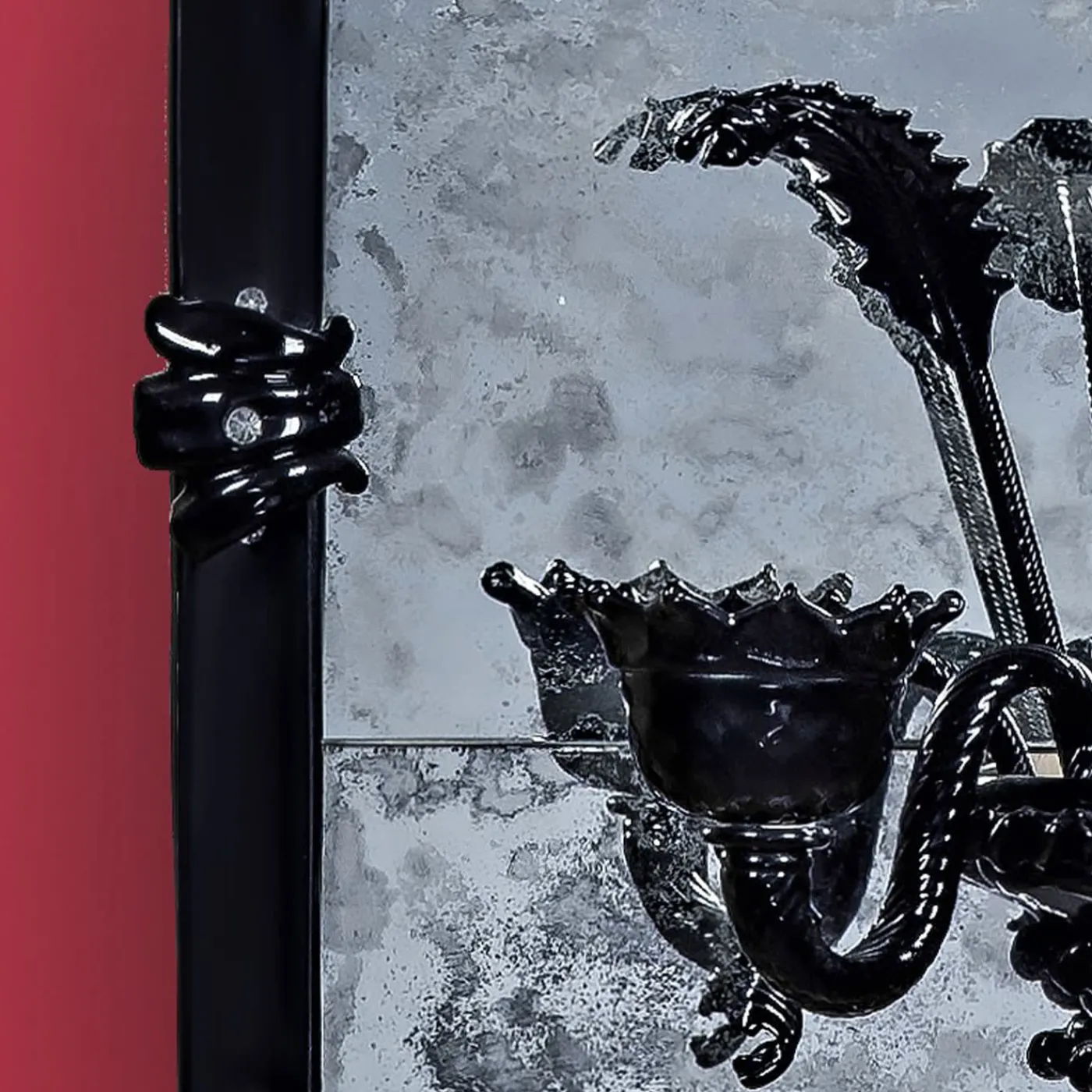 Fratelli Tosi Ca'Giustinian Specchio in vetro di Murano con 2 luci> Specchi Da Parete