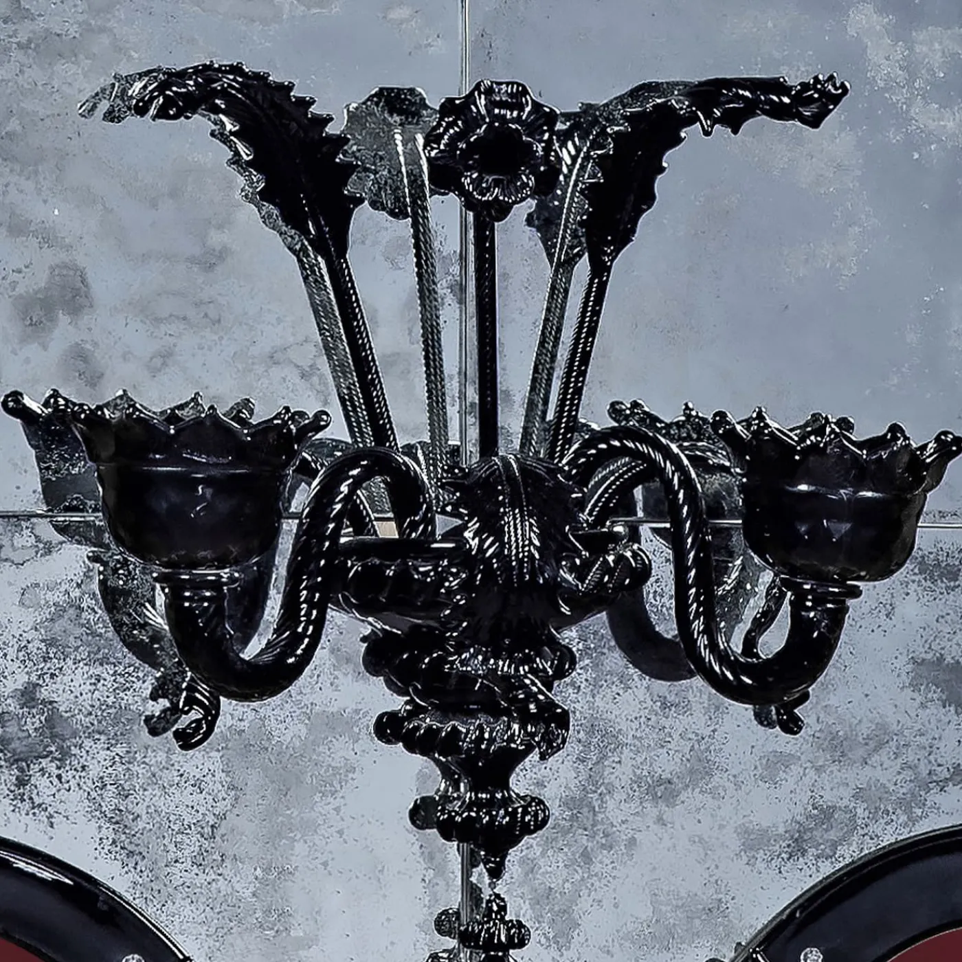 Fratelli Tosi Ca'Giustinian Specchio in vetro di Murano con 2 luci> Specchi Da Parete