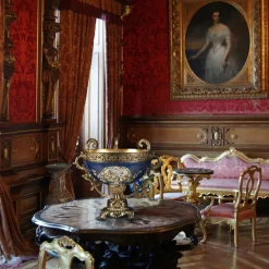 I Borbone Capodimonte Calice centrotavola policromo Versailles di Antonio Fullin> Centrotavola