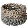 Rosanna Contadini Canapa Pearl Grey Basket #3 di> Ceste