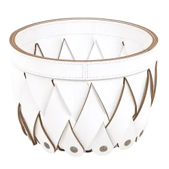 Pinetti Canaria Cestino piccolo bianco a tasche vuote> Ceste