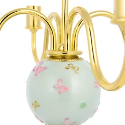 Villari CANDELABRO A FARFALLA 5 BRACCI - AZZURRO> Candelieri E Portacandele