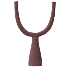 Ceramica Gatti 1928 Candelabro Delta in Ceramica Borgogna Opaco> Candelieri E Portacandele