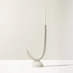 Ceramica Gatti 1928 Candelabro Kappa in ceramica bianco opaco> Candelieri E Portacandele