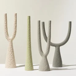 Ceramica Gatti 1928 Candelabro Mono OMEGA Verde Lime Opaco> Candelieri E Portacandele