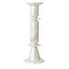 Fuda Candelabro Oreadi Nix in Marmo Bianco di Rotella> Candelieri E Portacandele