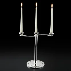 Zanetto Candelabro Soffio a 3 candele in argento> Candelieri E Portacandele